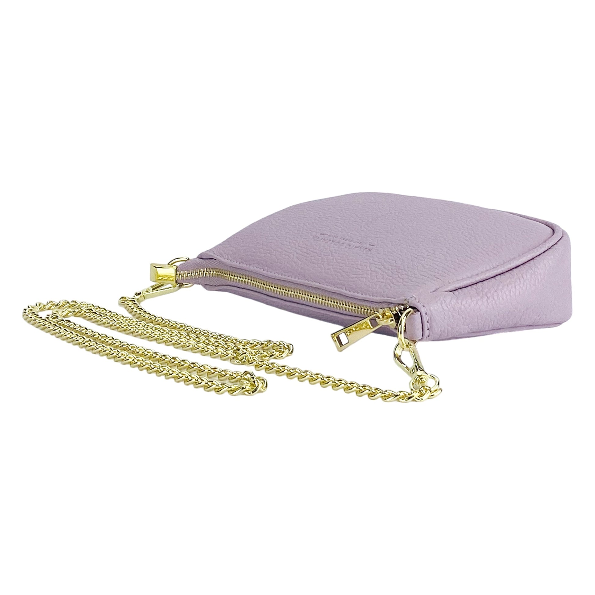 RENATO BORZATTA - Borsa Piccola in Vera Pelle Made in Italy con Tracolla a catena removibile.-3