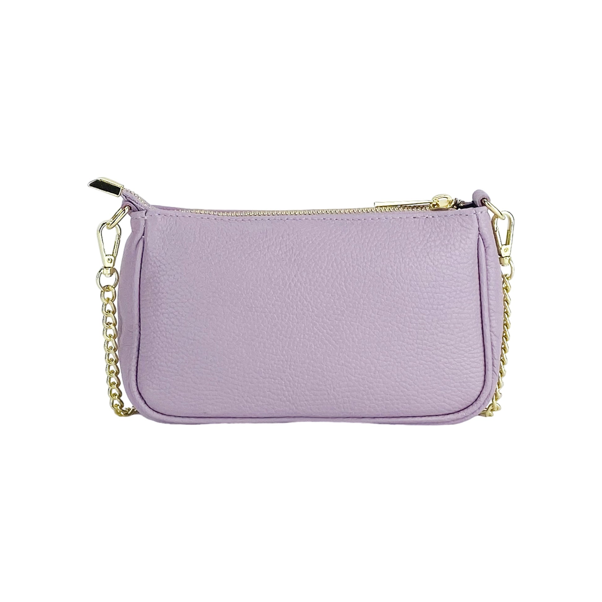 RENATO BORZATTA - Borsa Piccola in Vera Pelle Made in Italy con Tracolla a catena removibile.-4