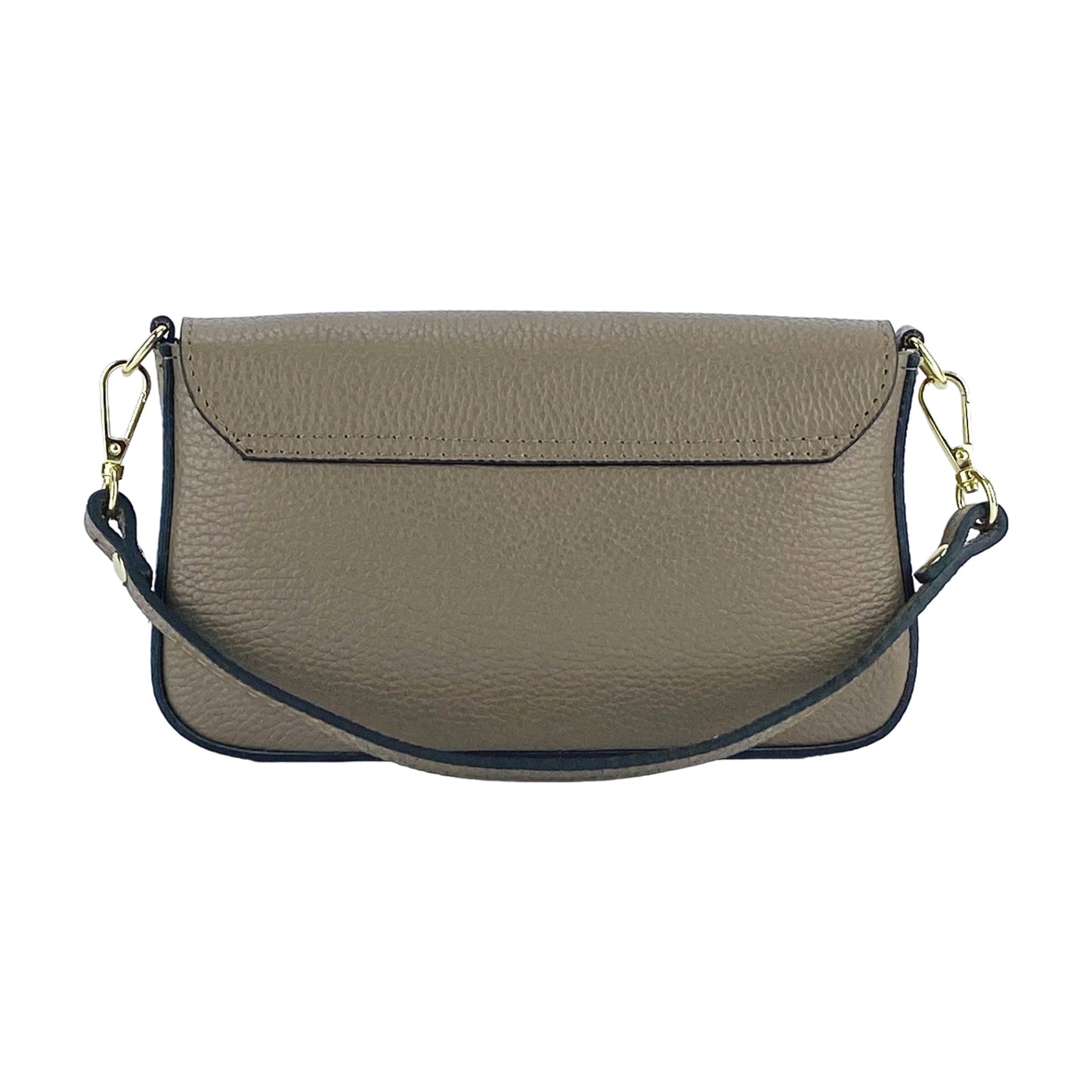 RB1023AQ | Borsa piccola a Spalla con Tracolla a catena removibile in Vera Pelle Made in Italy.-4