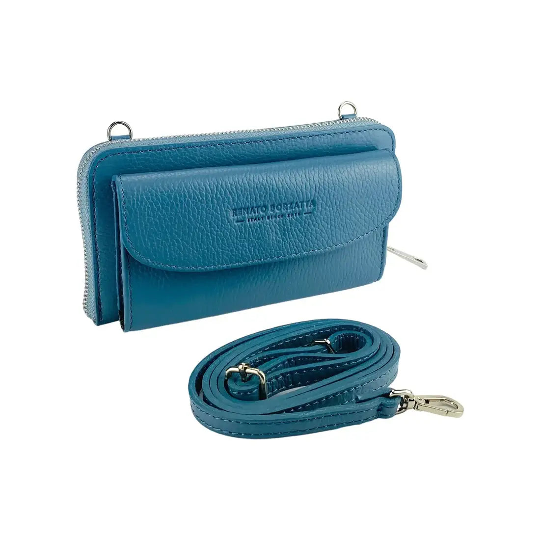 RB1020P | P/Fogli Donna con portacellulare in Vera Pelle Made in Italy con tracolla removibile.